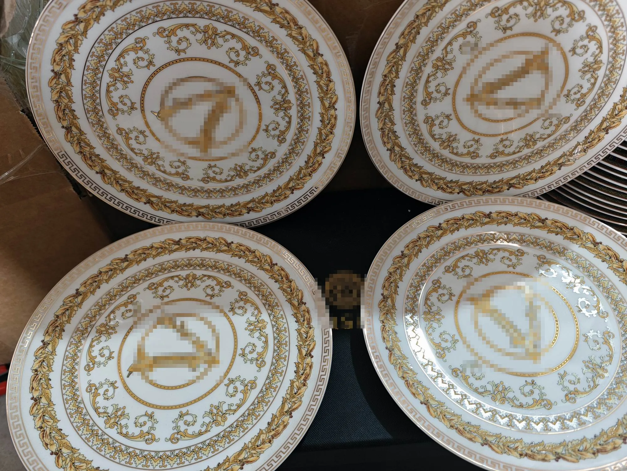 High End 8 Inch Bone China Plates Set Of 4 Durable... From ...