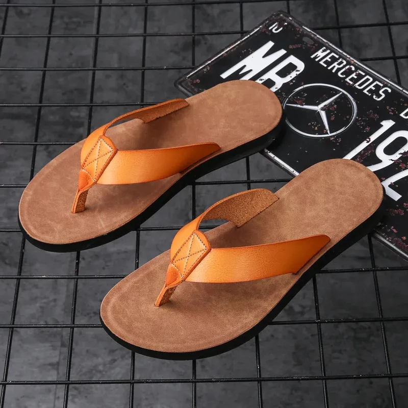 Simple Casual Flip Flops for Men NonSlip Beach Sandals Summer Quick Dry ...