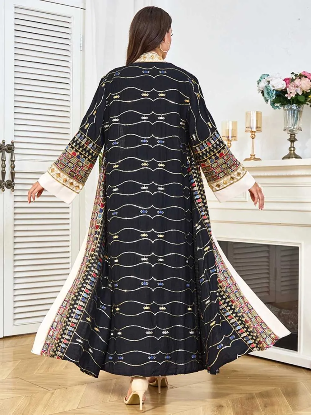dress black and gold muslimah Muslim Modest Two Pieces Prom Colorful Embroidery Abaya Turkish Kaftan Maxi Robe For Women Formal Occasions from Dhgate Ethnic Clothing muslimah baju dinner tema black and gold