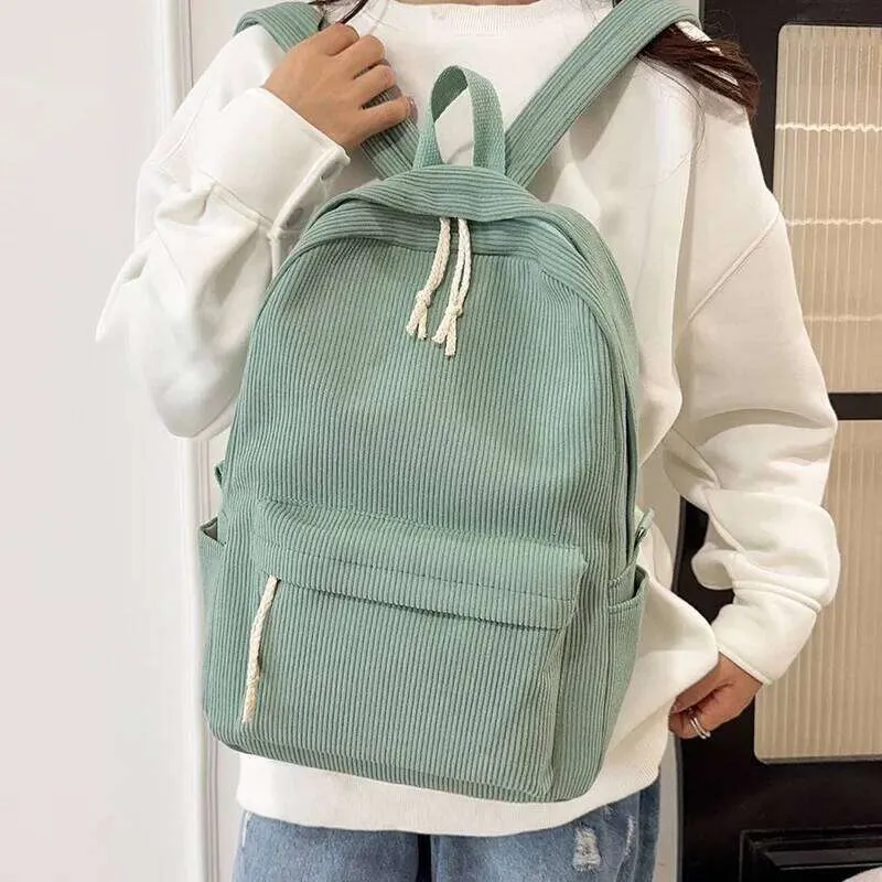 Corex Backpack Cortex Bag 2025 Korean Style Large Capacity Corduroy Backpack with ...