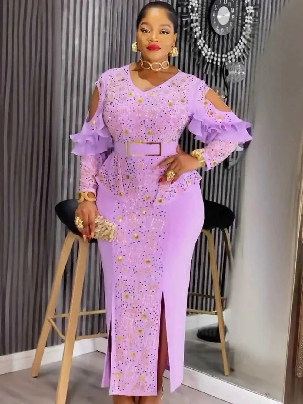 bodycon dress muslim Plus Size African Party Dresses for Women Dashiki Diamond Slit Long Turkey Wedding Evening Gown from Dhgate Ethnic Clothing Season 25SPRNG Yellow and Blue Color Size:18 2XL 36-37 Sleeve but to make you
