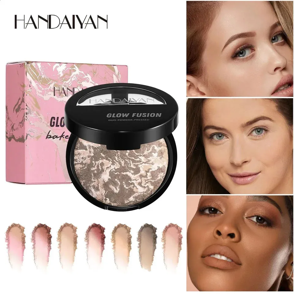 Full Coverage Setting Powder Baked Duo Powder Matte Finishing Face Foundation Waterproof Full ...