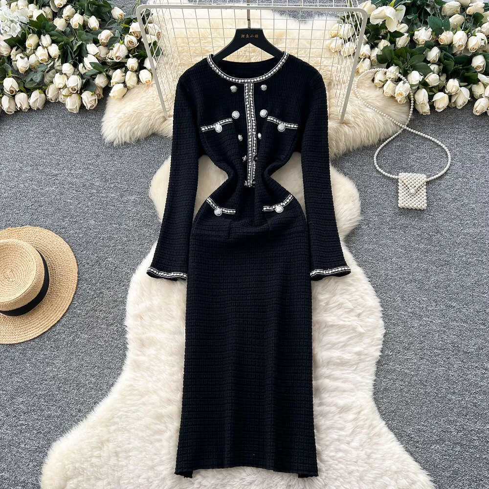 knit empire waist dress with metal buttons, spandex, long sleeve, knee-length, casual style from Dhgate Street Style Dresses Merino wool Style:Size 12 Western Dress Cocktail Party VENDOR COLOR-CLASSIC BLACK available in all sizes