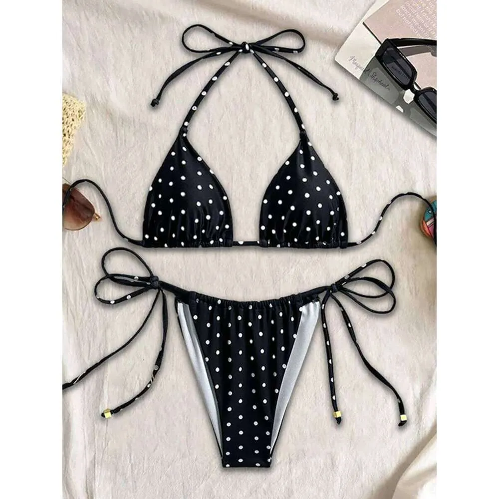 2025 Dot Brazilian Polka Dot Bikini Set Micro Sexy Swimsuits For Women ...