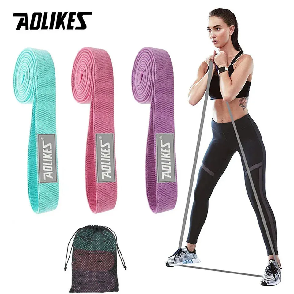 AOLIKES Long Resistance Loop Band Set Unisex Fitness Yoga Elastic Bands ...