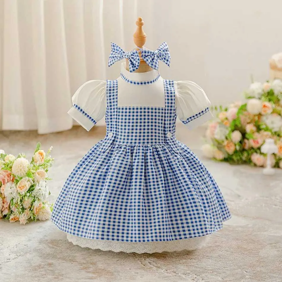 blue plaid dorothy dress Wizard of Oz Baby Costume Casual with O-neck Collar from Dhgate Girl's Dresses Square-Neck Strappy A-Line Midi F25LAUNCH2 Handy skill set Color:Black / White