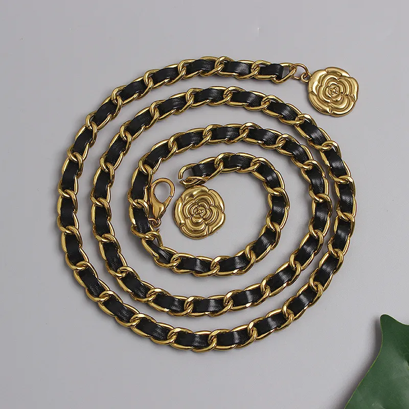 Women Belt Designer Waist Chains Women Camellia... From  display picture 1