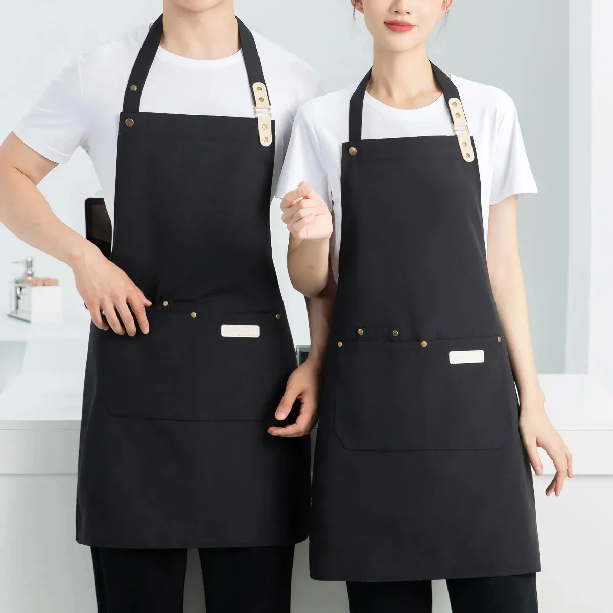 Grembiule Da Cucina Impermeabile - Resistente A Olio E Sporco - Unisex Per Ristorante E Casa - Foto 3