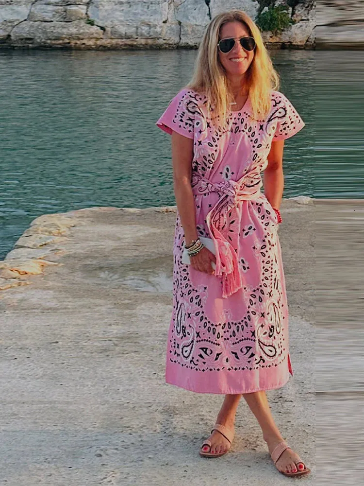 casual holiday dress Spring Summer Long Sleeve Printed Cutout Holiday Dress Casual Sexy Dress L / Blue