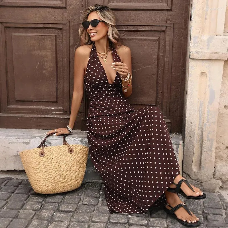 Casual Dresses For Women Slim Dot Print A Line Midi... From Dh900245038, $28.87 In Bulk
