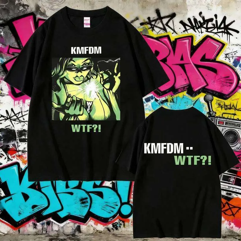 2025 夏限定ロックバンド Kmfdm WTF グラフィックプリントを￥564