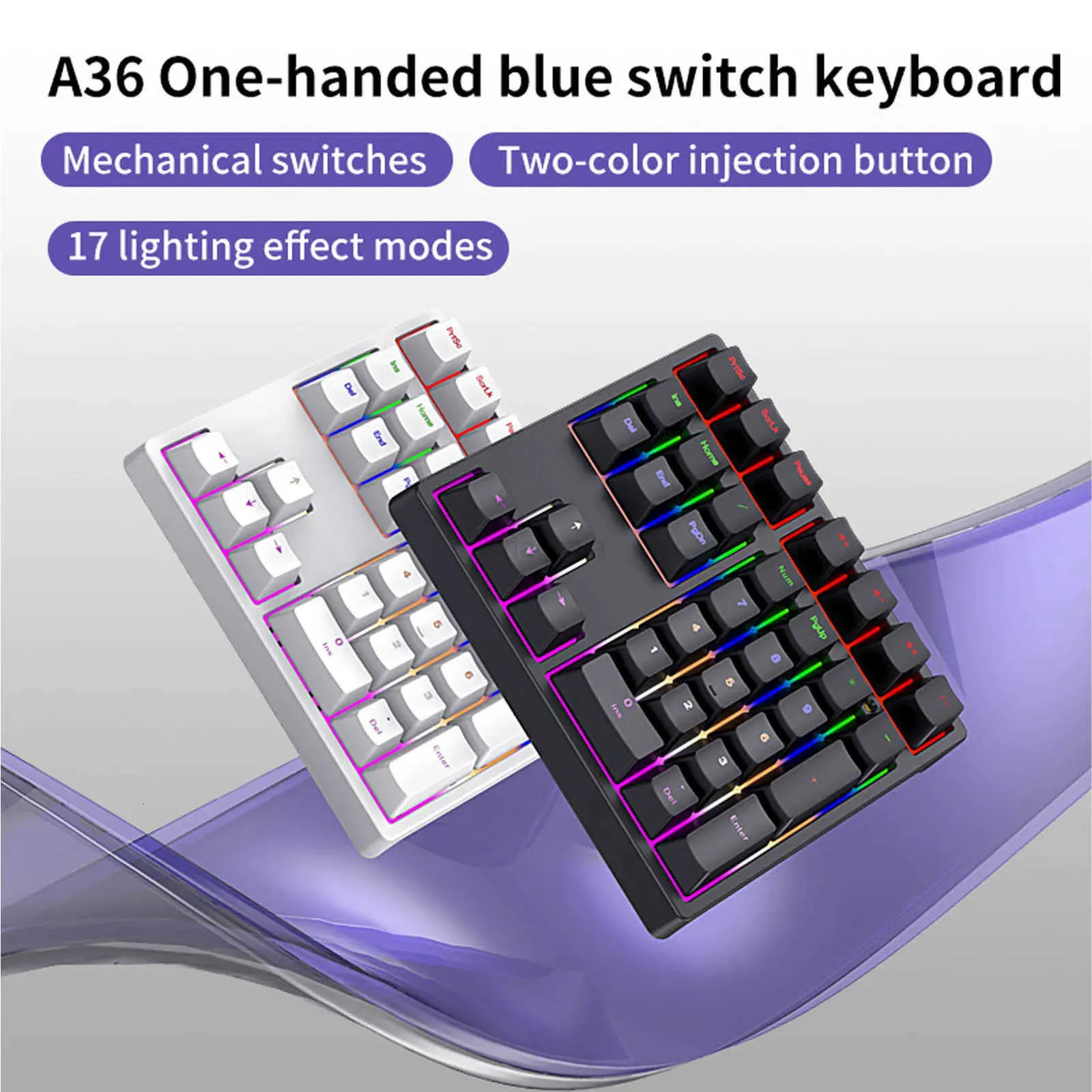 Razer 34 Keys Wired Mechanical Numeric Keypad USB-C with RGB Backlit ...