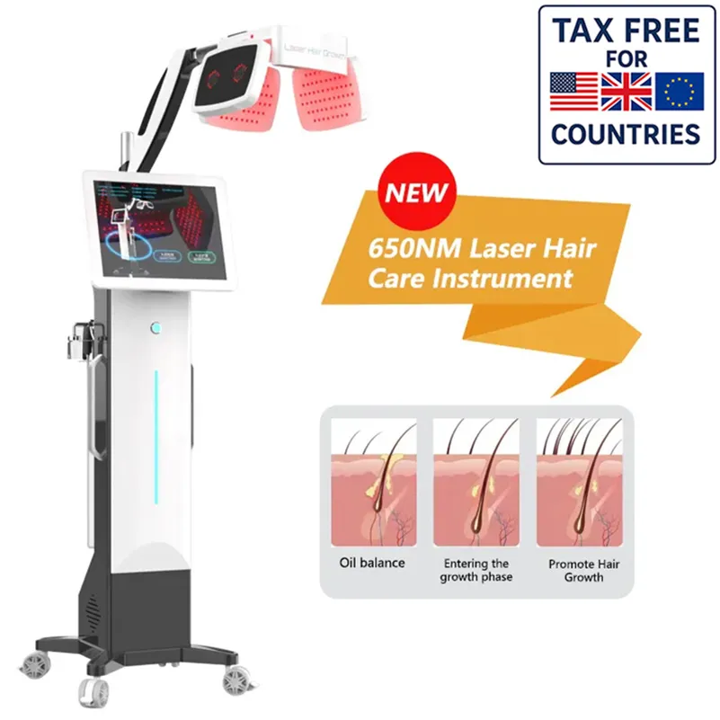 Professional High Frequency 650NM Hair Growth Machine Hair scalp care ...