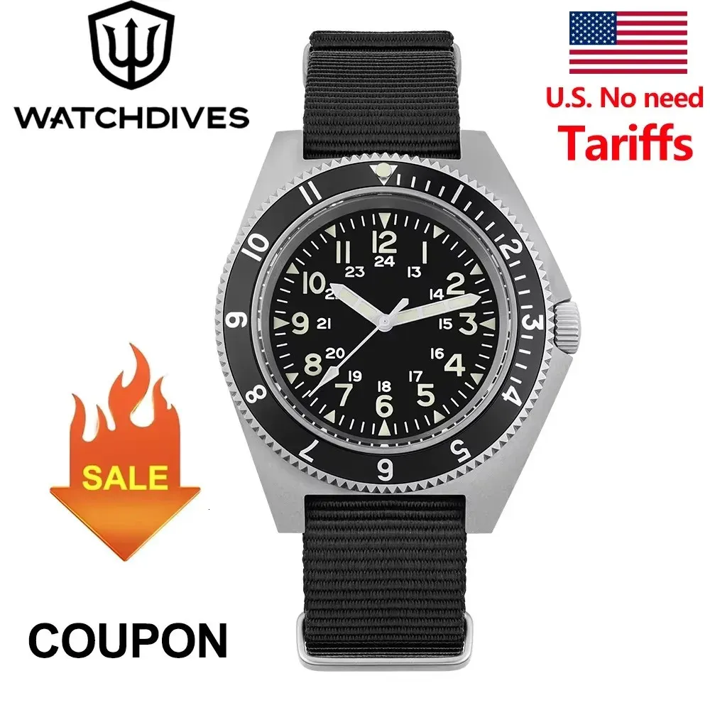Watchdives WD1972 メンズ腕時計 VH31 スイープセコンド クォーツ