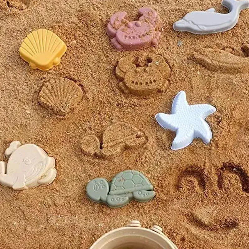 Set De 11 Juguetes De Playa Para Niños, Con Cubo Plegable, Palas, Rastrillo, Moldes De Arena Y Filtro, Bolsa De Malla Incluida, Ideal Para Verano Y Viajes