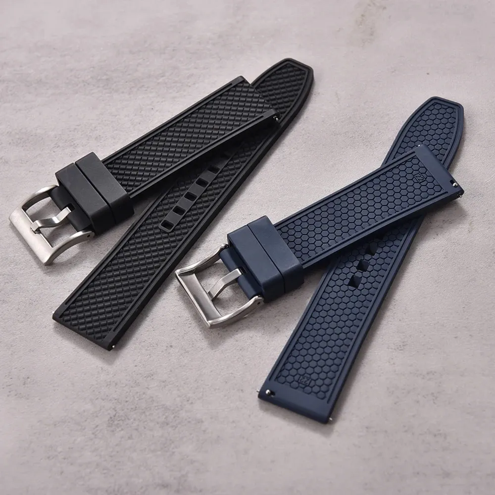 Cinturino Subacqueo 22 Mm In Silicone – Sgancio Rapido, Blu, Unisex - Foto 5