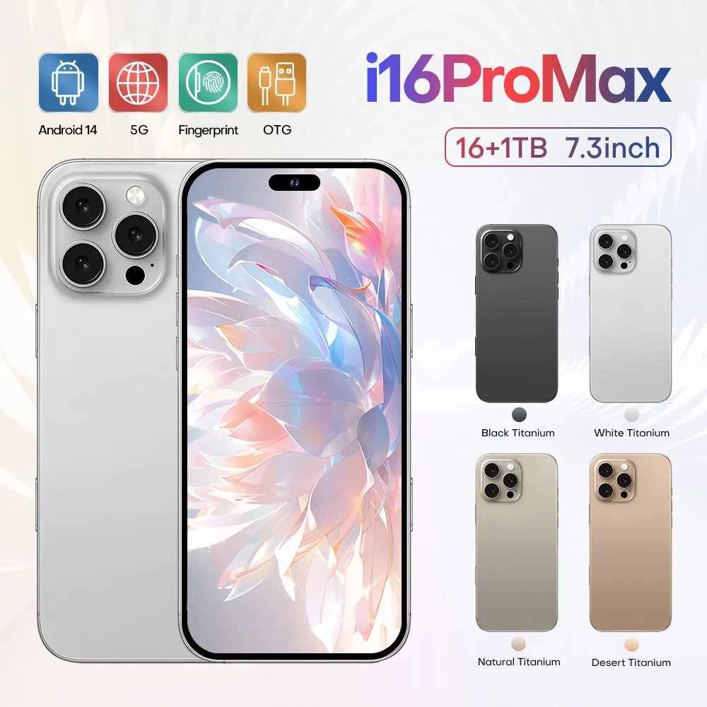 New I16ProMax 5G Smartphone   Snapdragon 8 Gen3, 7.3... 