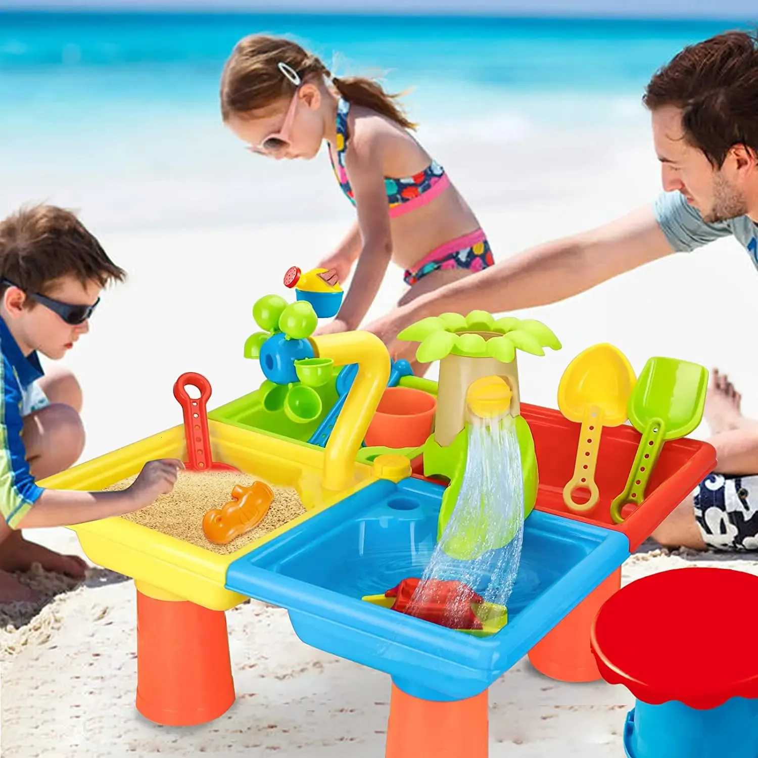 Ma de playa, juguet para jugar con arena, juegos al aire libre para niños, herramientas de dragado de arena y agua para bebés, juego de ma de