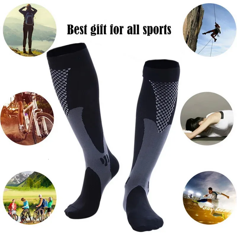 Men's 30 mmHg Compression Socks for Football and Soccer, Silk Knit ...