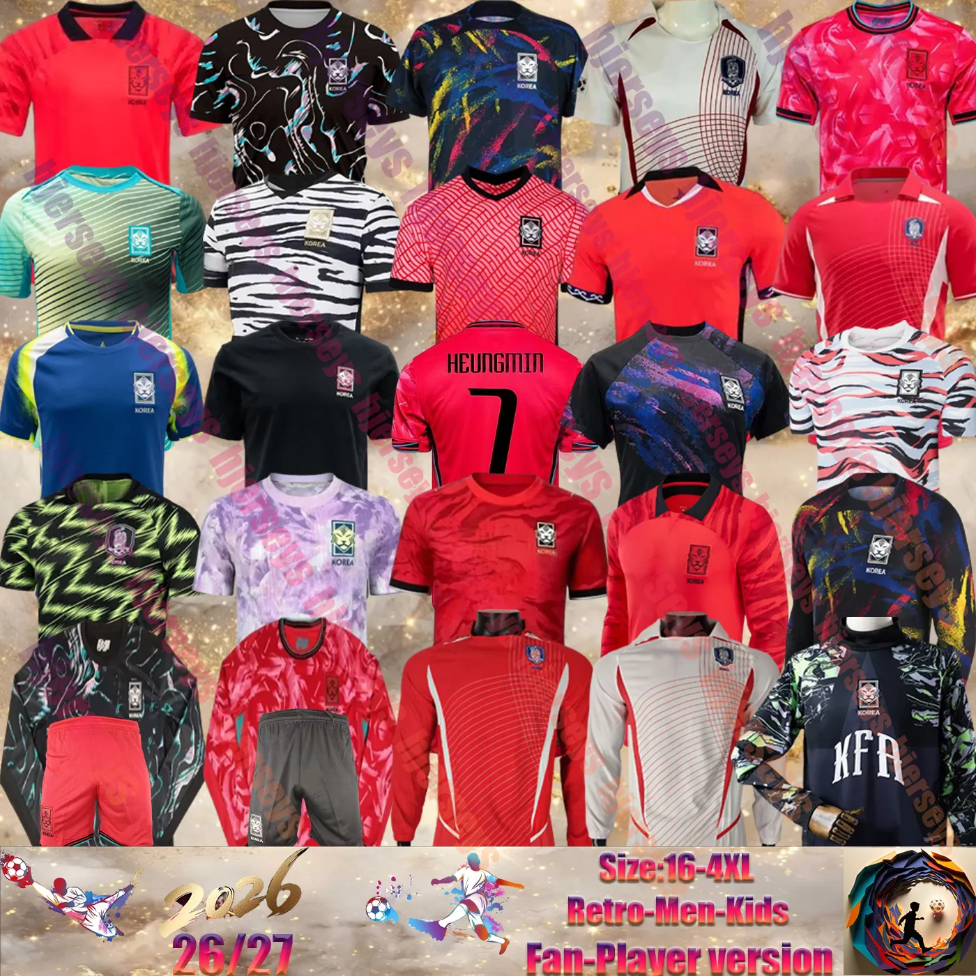 2026 2027 South Korea Soccer Jerseys HEUNGMIN KANGIN From