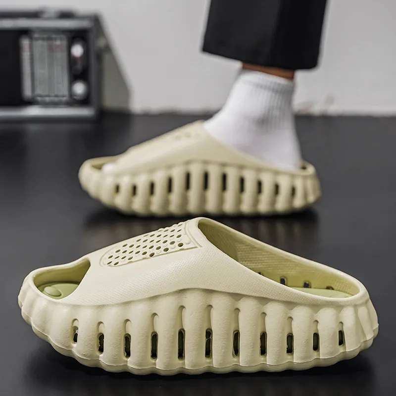 hot Free Delivery Slippers Fashionable Solid Color Men's Drag Casual And Comfortable Foot Feel Anti Slip_voghion.com