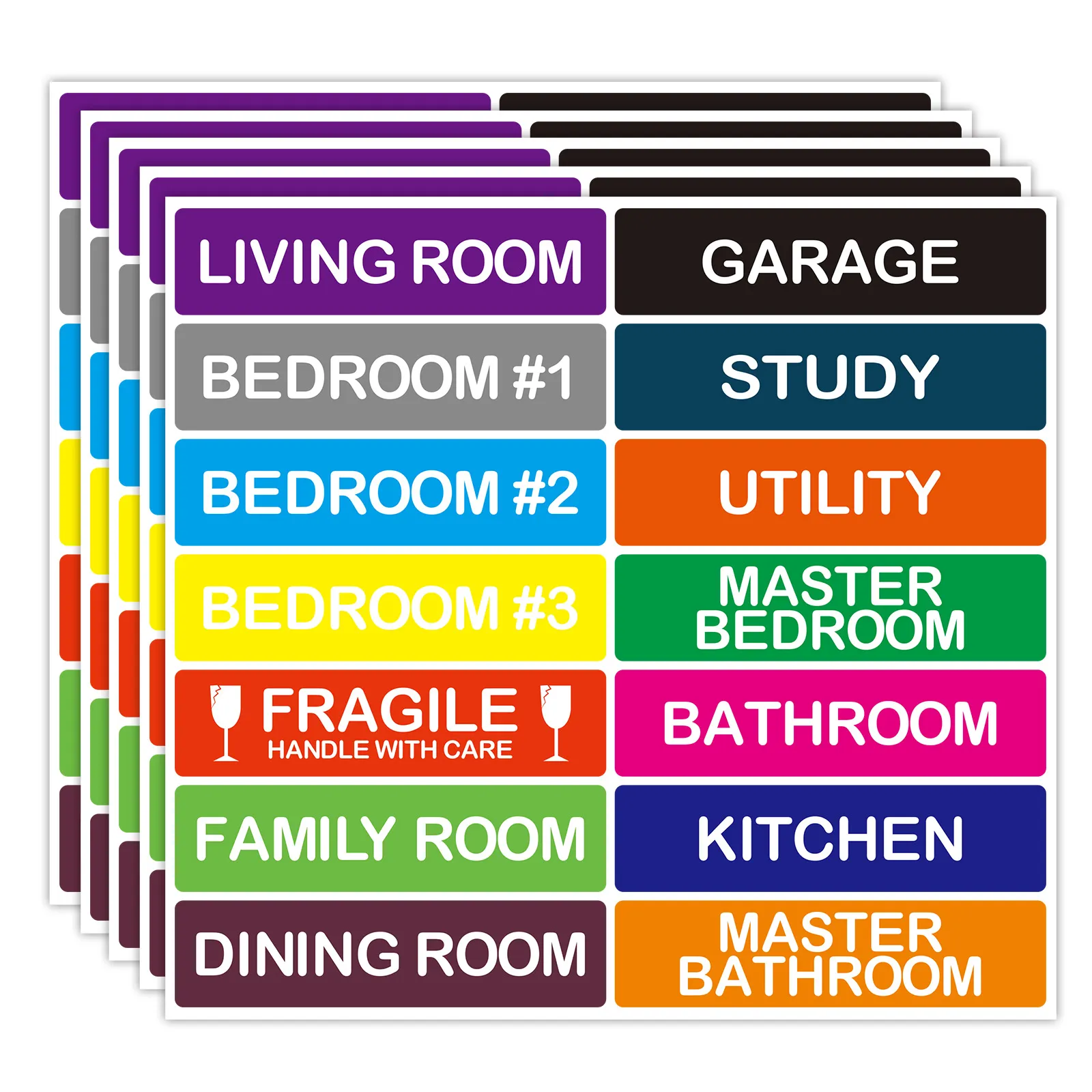 Color Code Moving Stickers Sheets 4 Inch Fragile... From Metal_coin, $0 ...