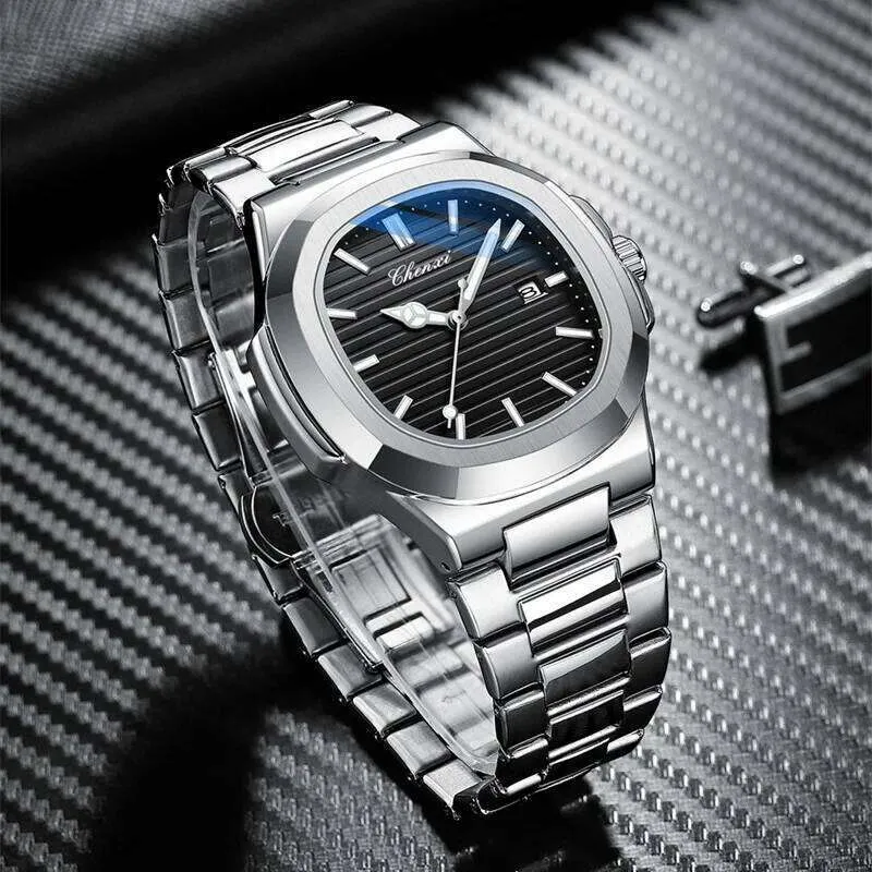 CHENXI 8222 Mens Quartz Silver Watch Simple, From Dh4434129, Rs
