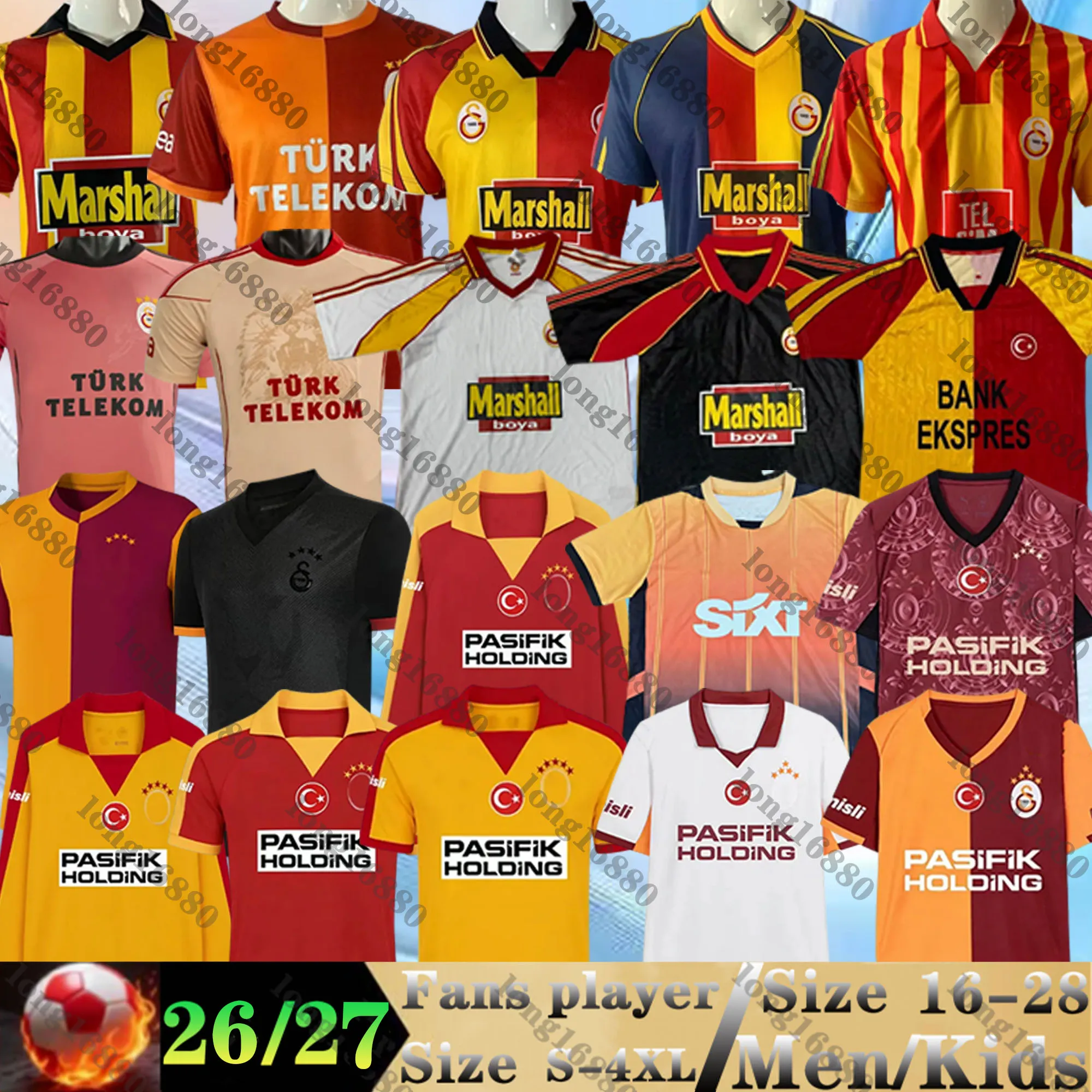 25 26 27 Galatasaray Futbol Formaları Retro 96 97 98 Yi TL595