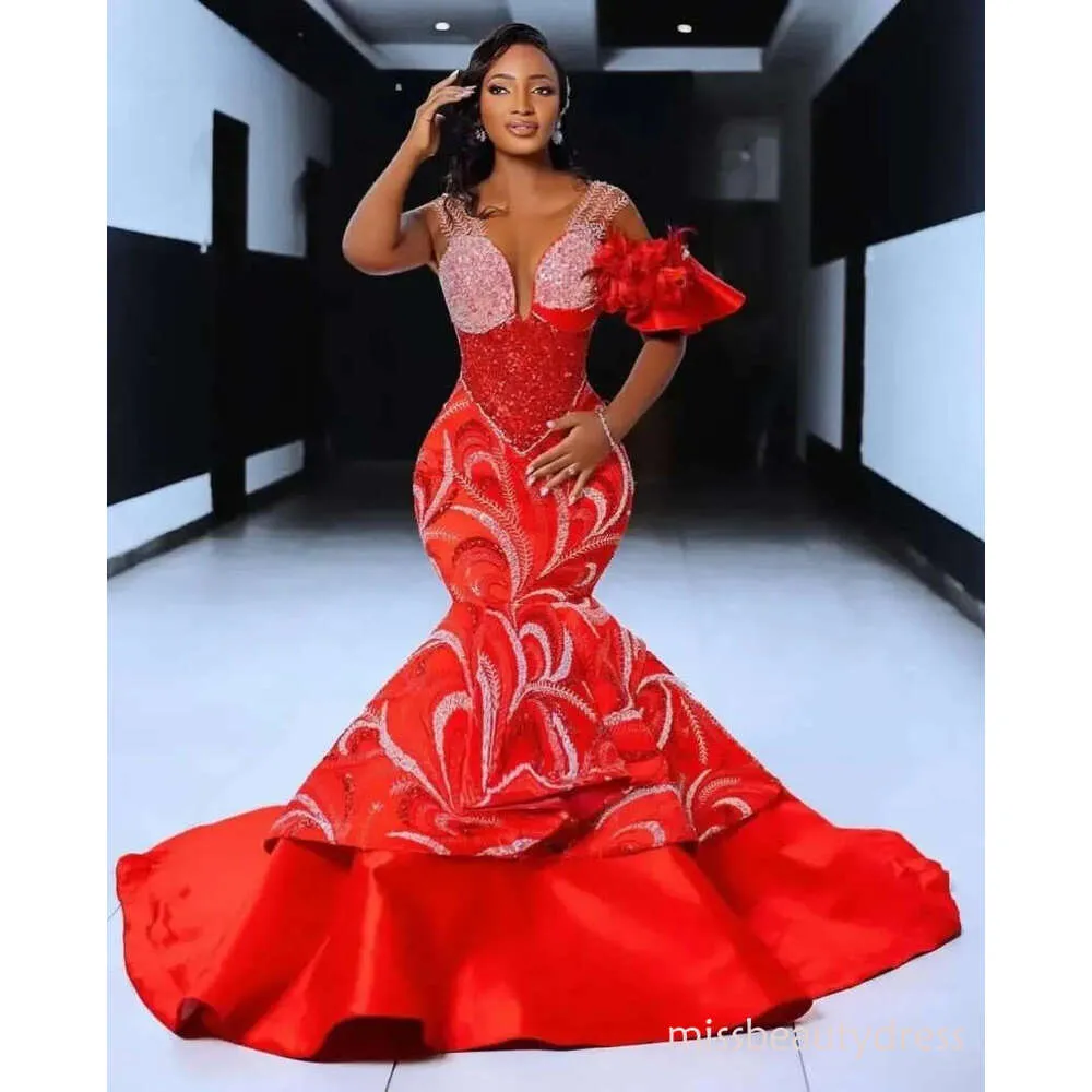 Aso Ebi Red Mermaid Prom Dress Feather Beaded... From Missbeautydress, $174.1 | DHgate.Com Aso Ebi Red Mermaid Prom Dress Feather Beaded... From Missbeautydress, $174.1 | DHgate.Com