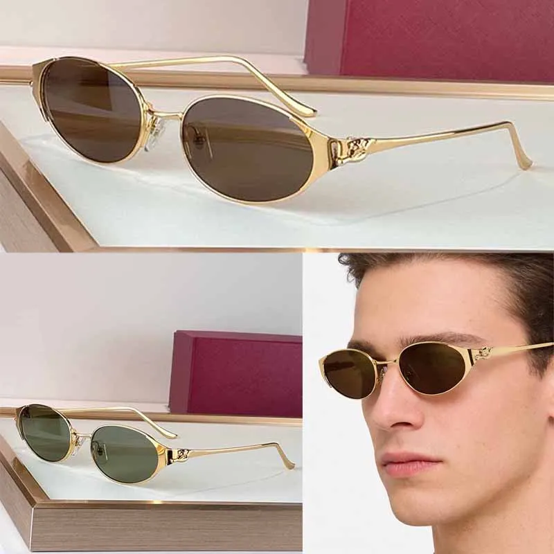 Vintage Oval Sunglasses Women UV400 Protection Narrow Anti-Glare Metal Temples Vintage Oval Sunglasses Retro Round Metal Frame UV400 Unisex  main image 4