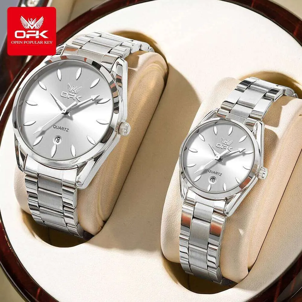 OPK 6038 Stainless Steel Couples Waterproof Qlocktwo From