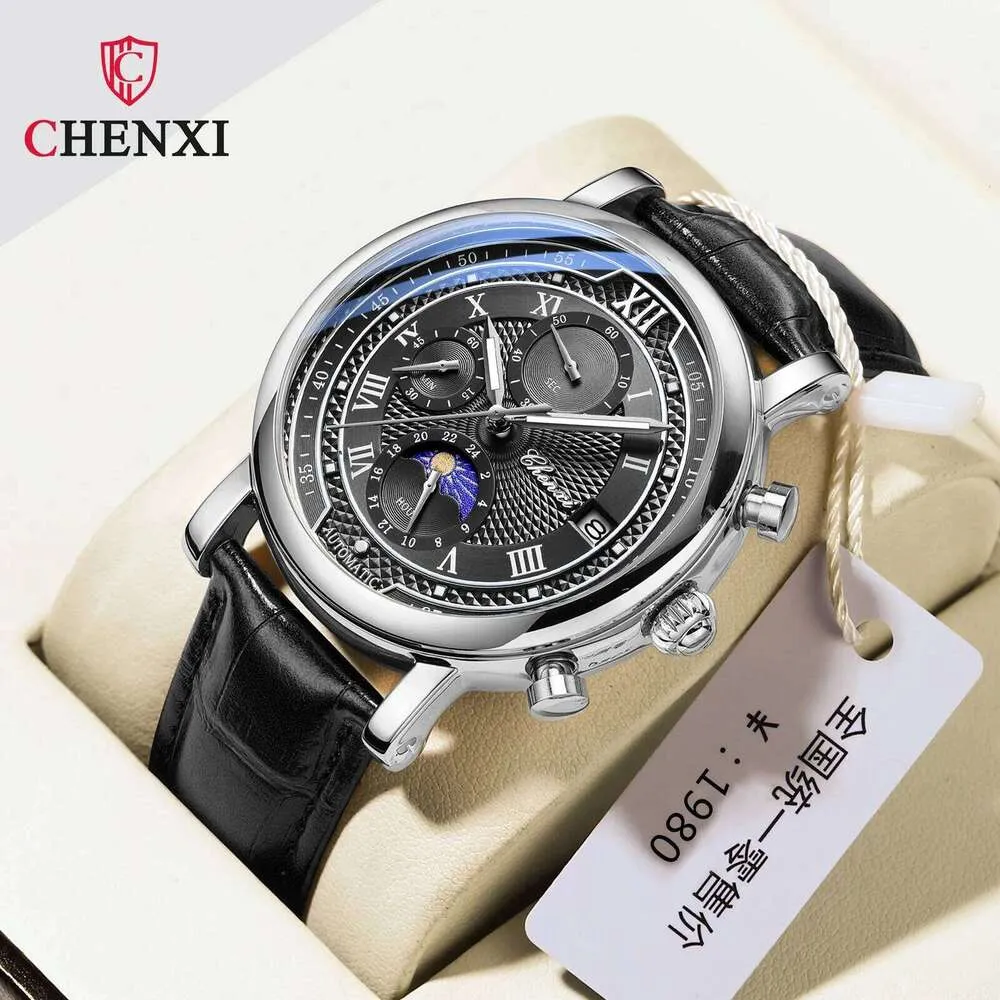 CHENXI 976 Erkek Quartz Saat Deri Kronograf Tarih Yi TL1,225.58