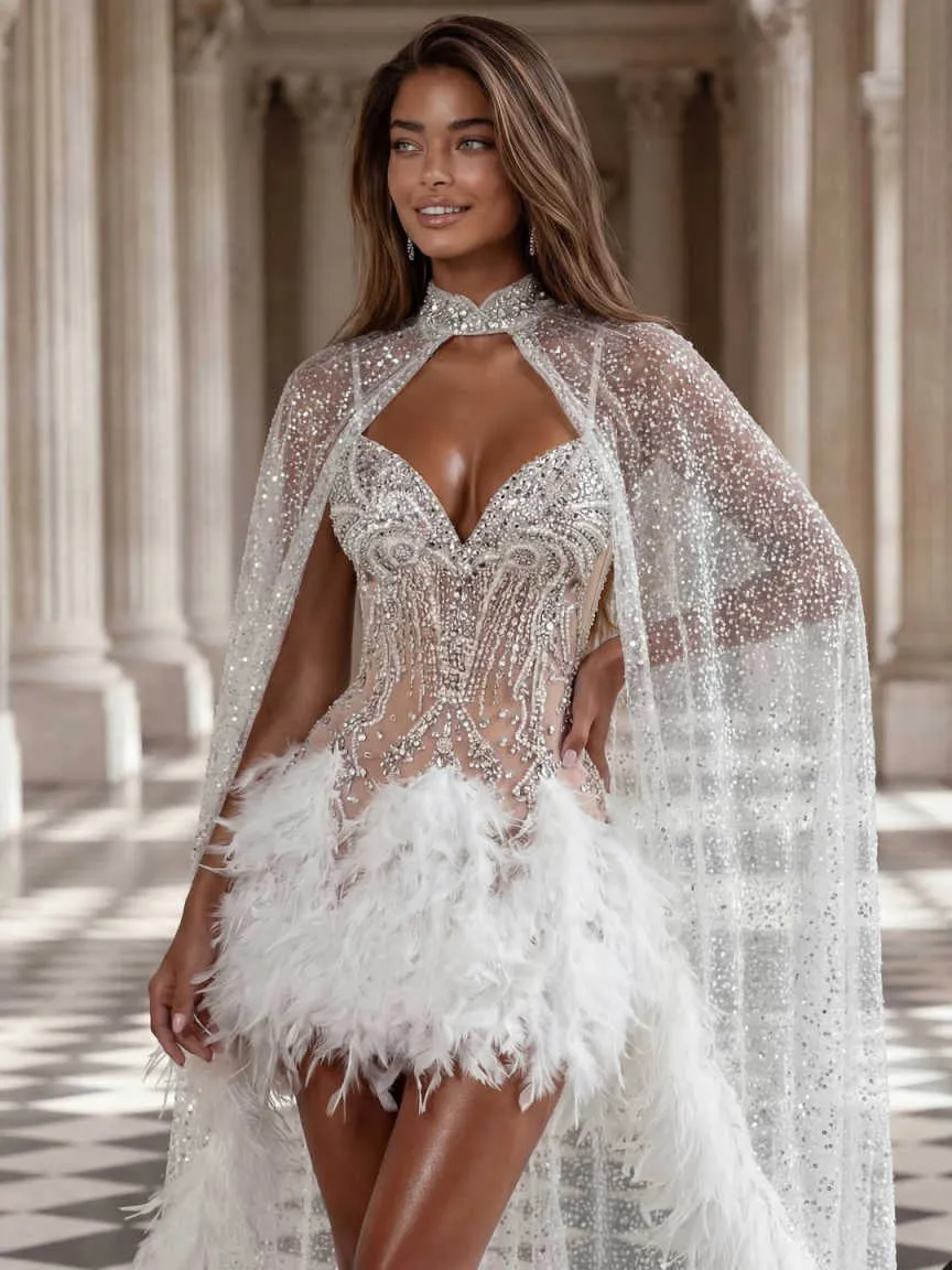 short sweetheart neckline wedding dress Andrea and Leo -WL083 Short strapless sweetheart neck bridal dress 12 / OFF White