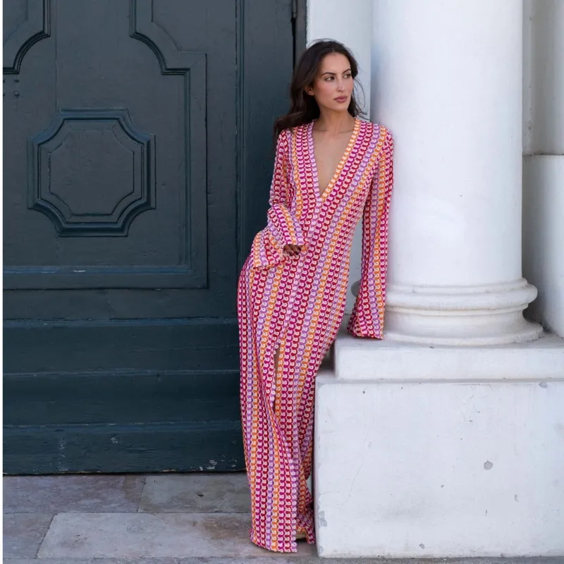 Sexy Lace Maxi Wrap Maxi Dress With Hollow Cut, Deep V Neck, And Front  Split For Women Perfect For Spring And Autumn Casual Wear From Amiery,  $9.82 In Bulk | DHgate.Com