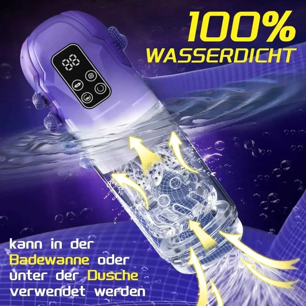 Automatische Thrusting Rotation Männlicher Masturbator Saugen Lecken LCD  Vakuum Penispumpe Wasser SPA Echte Taschenmuschi Sexspielzeug Für Männer  S251211LC5A Von 21,87 €