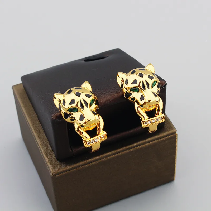 Statement Jewelry Chic Round Black Leopard Crystal Animal Earrings Everyday Styling Essential Ear Accessories Fashion_voghion.com