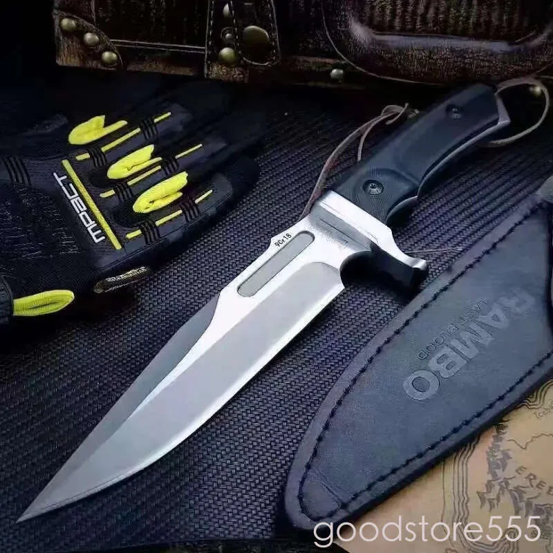 20% OFF Rambo‑MK Fixed‑Blade Pocket Knife – Premium 440C Steel, Bone Handle, Serrated Edge for Camping & Rescue