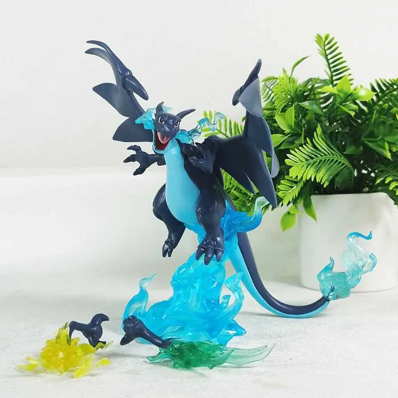 Super Charizard X Anime Figure Of 8 18cm Blue Pet Elf Convertible Model ...