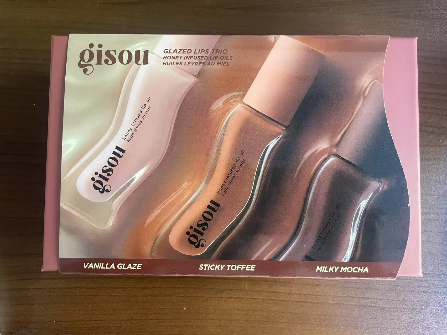 Gisou セット 3 個リップオイル ハニーインフューズド リップグロス 3