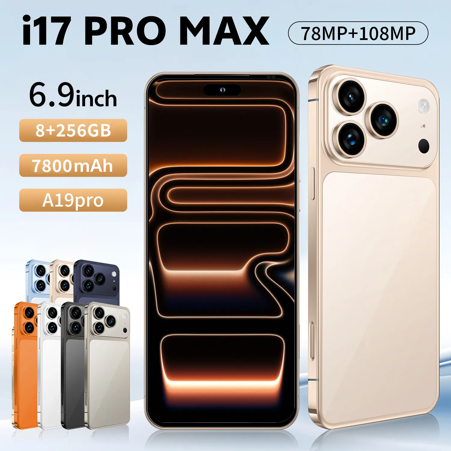 Original Brand Smartphone   7.3 Inch HD Large Screen... 