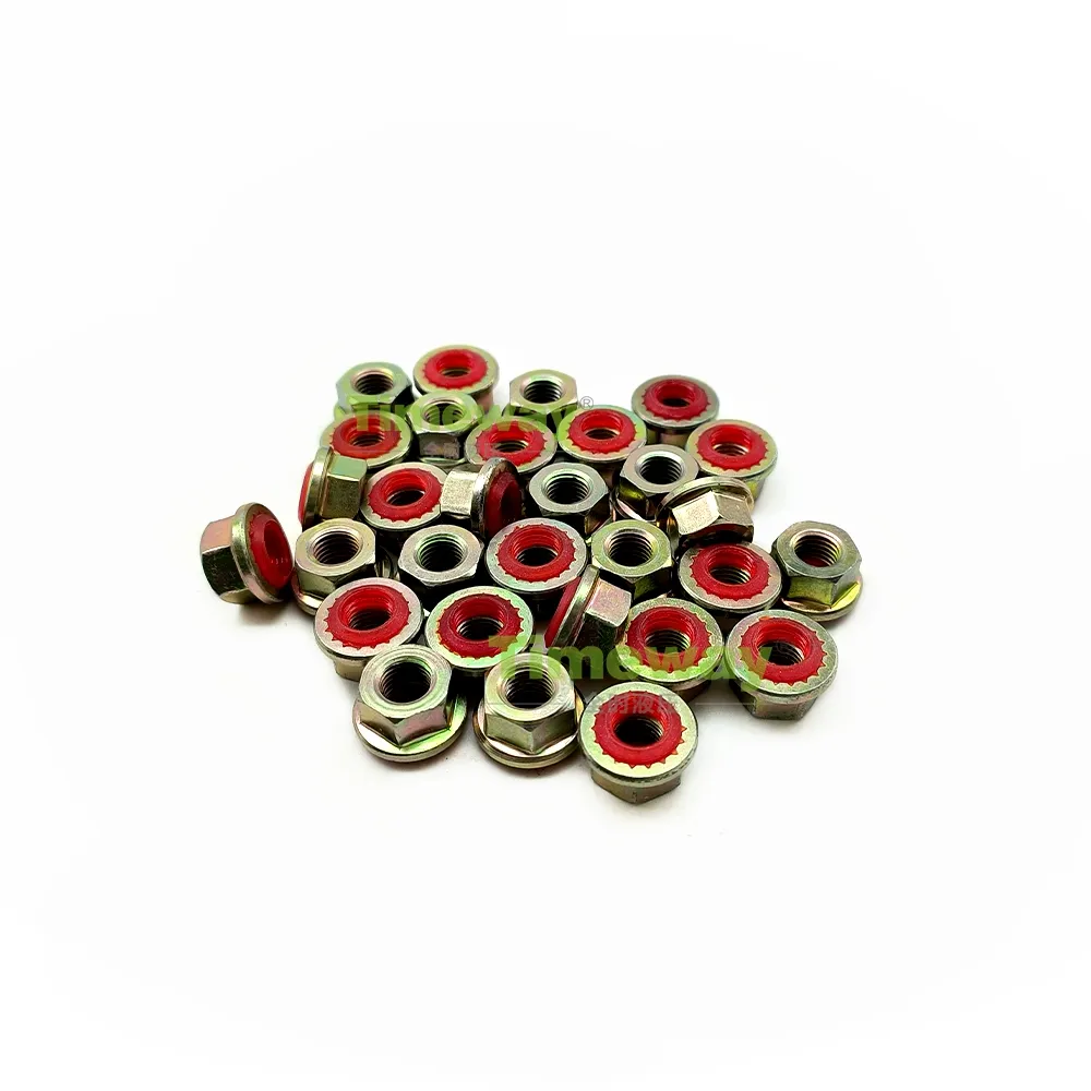 wholesale Yellow Zinc Plated Hydraulic Sealing Self-Locking Nut Anti-Corrosion M8x1.25 M8x1 M6x1 Sealing Security Wheel Locking Nut