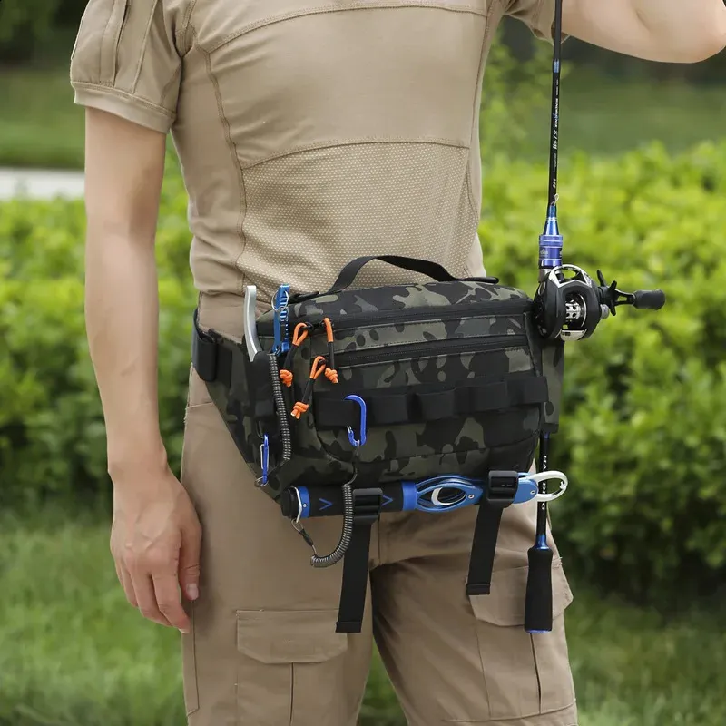 fishing tackle bum bags Bag Shoulder Crossbody Fish Gear Bag with Rod Holder, Multi-functional Fishing Waist Water-Resistant Fishing Fanny Pack for Fly Fishing, Outdoor Sports, Camping, Travel, Hiking : Sports & Outdoors Introducing the THKFISH Waterproof Fishing Tackle Bag Fishing Tackle Storage Bag