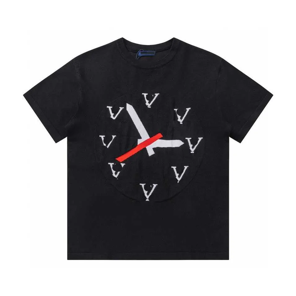 New 2026 Clock Short Sleeve White Designer T Shirt For Men And Women ...