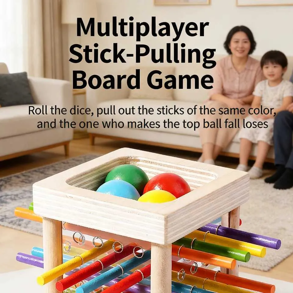 Juego De Palitos De Madera Pick Up Sticks | 31 Piezas Para Mejorar Coordinación Mano-Ojo | Actividad Educativa Y Tradicional Para Niños Y Toda La Familia