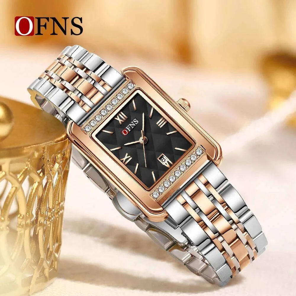OFNS 1557 Waterproof Quartz Watch with Orange Stainless  display picture 1