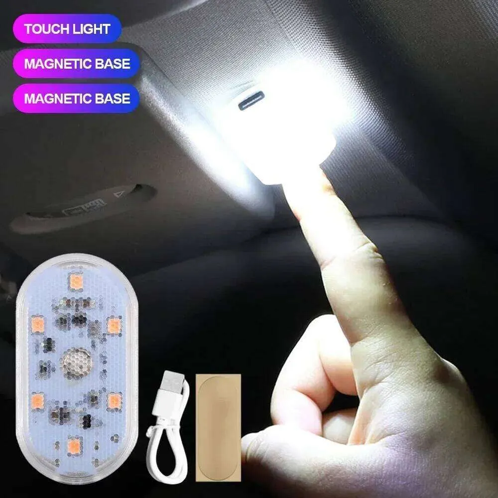 Rechargeable LED Reading Lamp Indoor Auto Ceiling Touch Magnetic Car ...