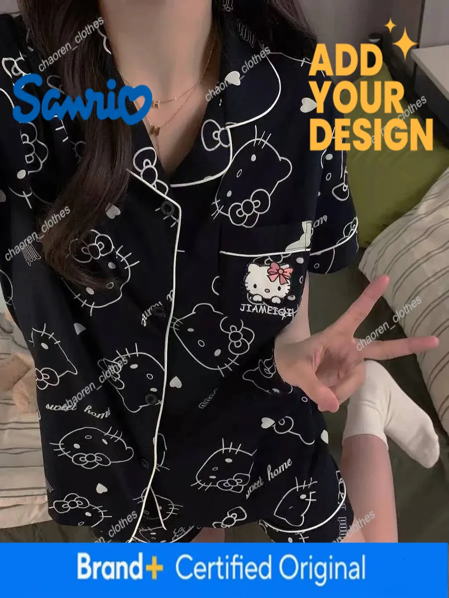 Anime Pajamas Set with Elastic Waist Polyester V Neck Shirt and Long ...