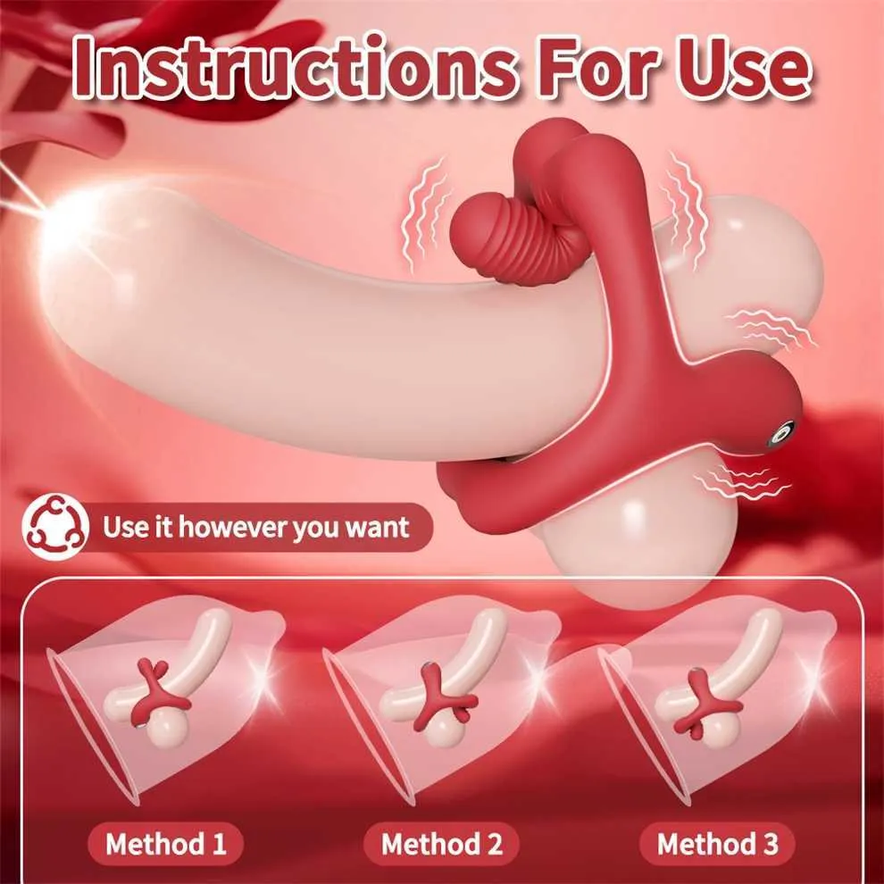 Vibrating Cock Ring Flexible Bulb Sex Toy For... From 23,17  | DHgate