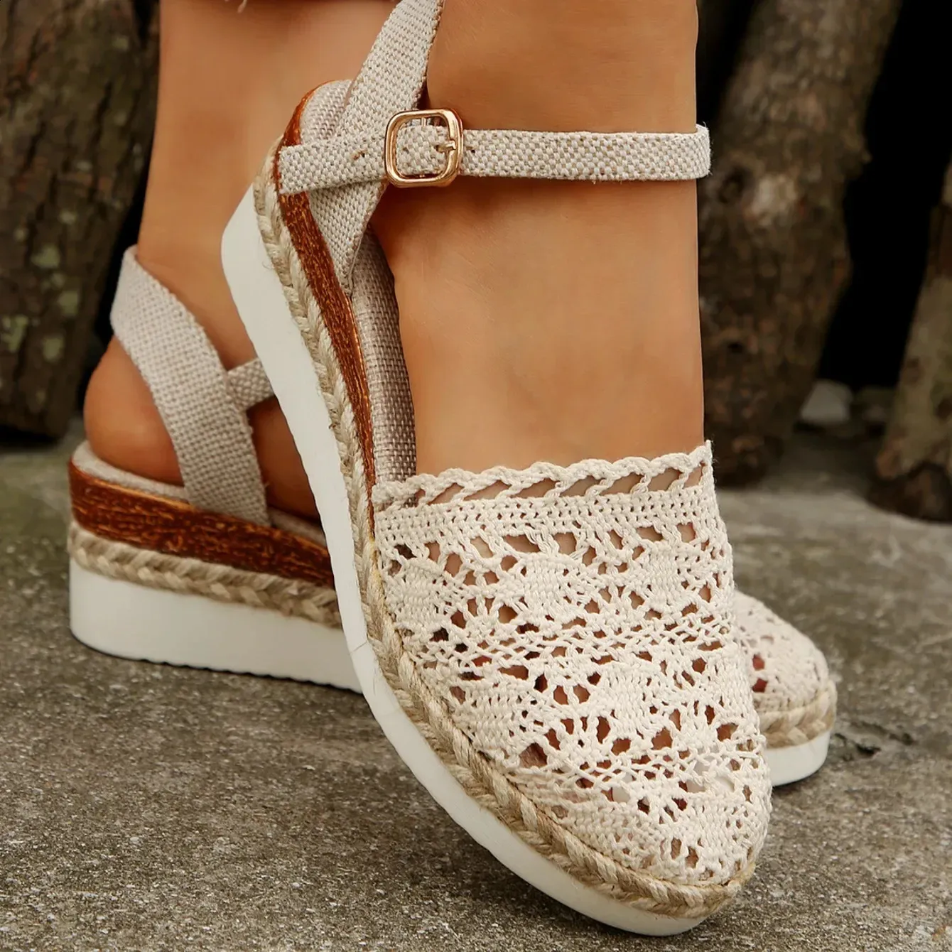 Women's Platform Wedge Sandals For Summer Casual Wear_voghion.com
