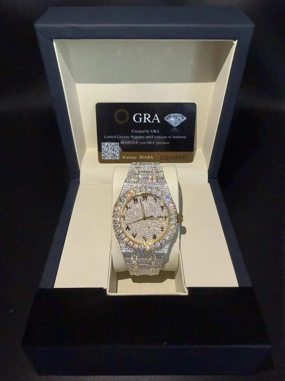 VVS Mens Moissanite Diamond Diamond Watch With GRA From